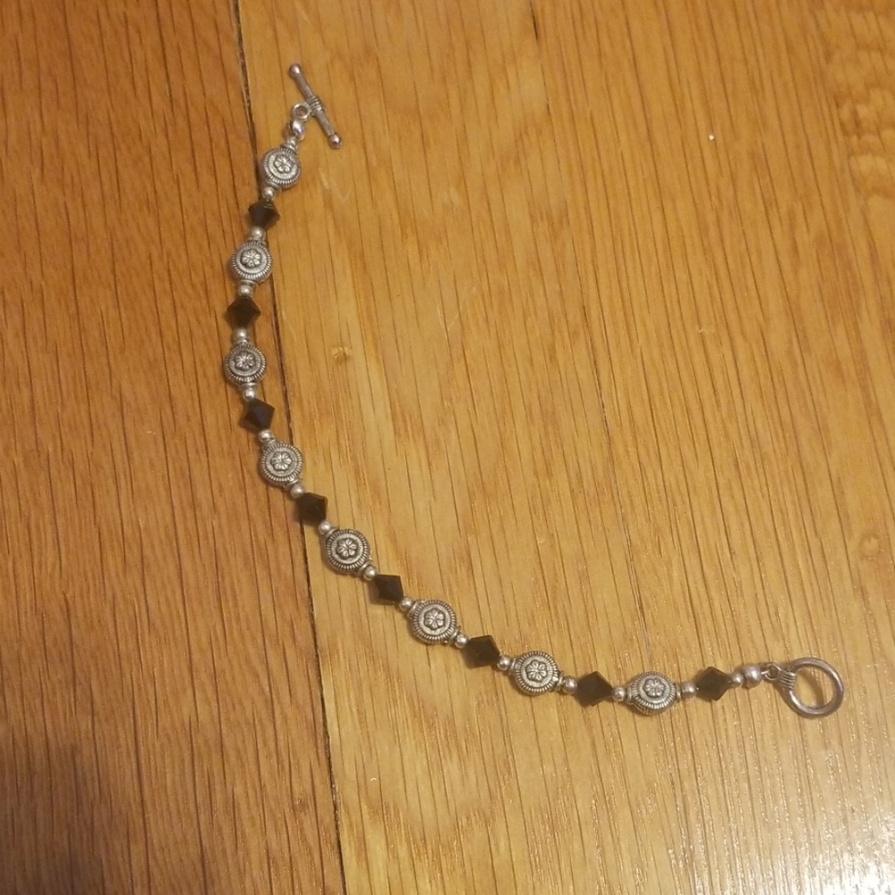 Black and silver bracelet